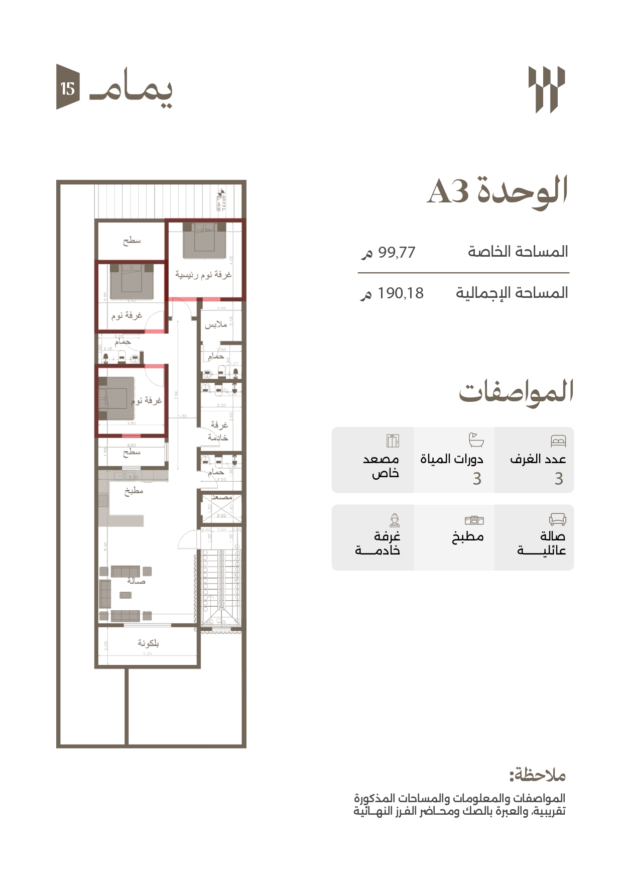 مخطط الوحدة A03
