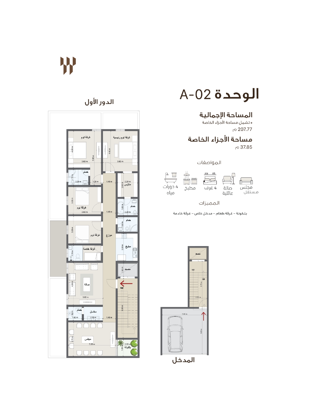 مخطط الوحدة A02