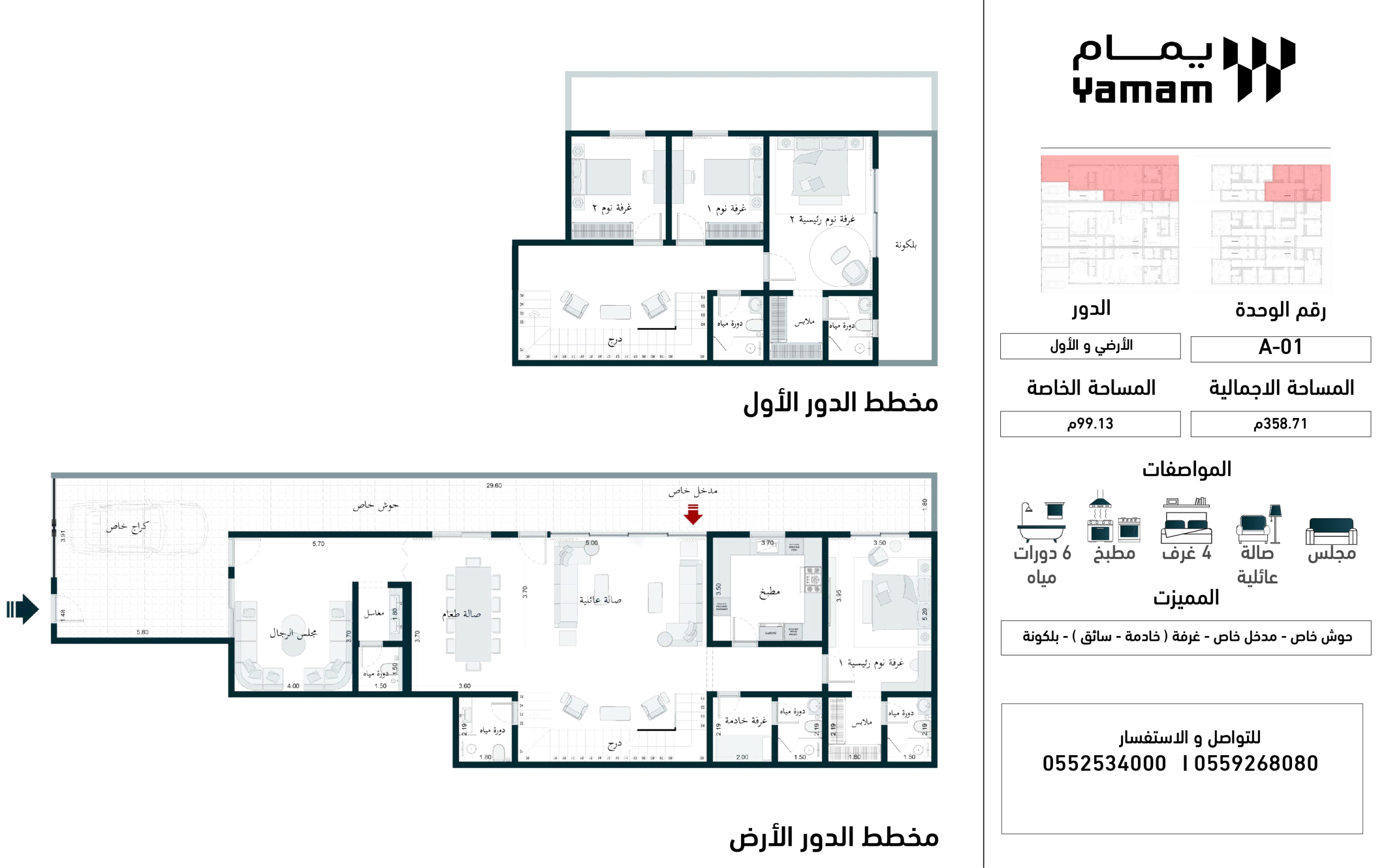 مخطط الوحدة A01
