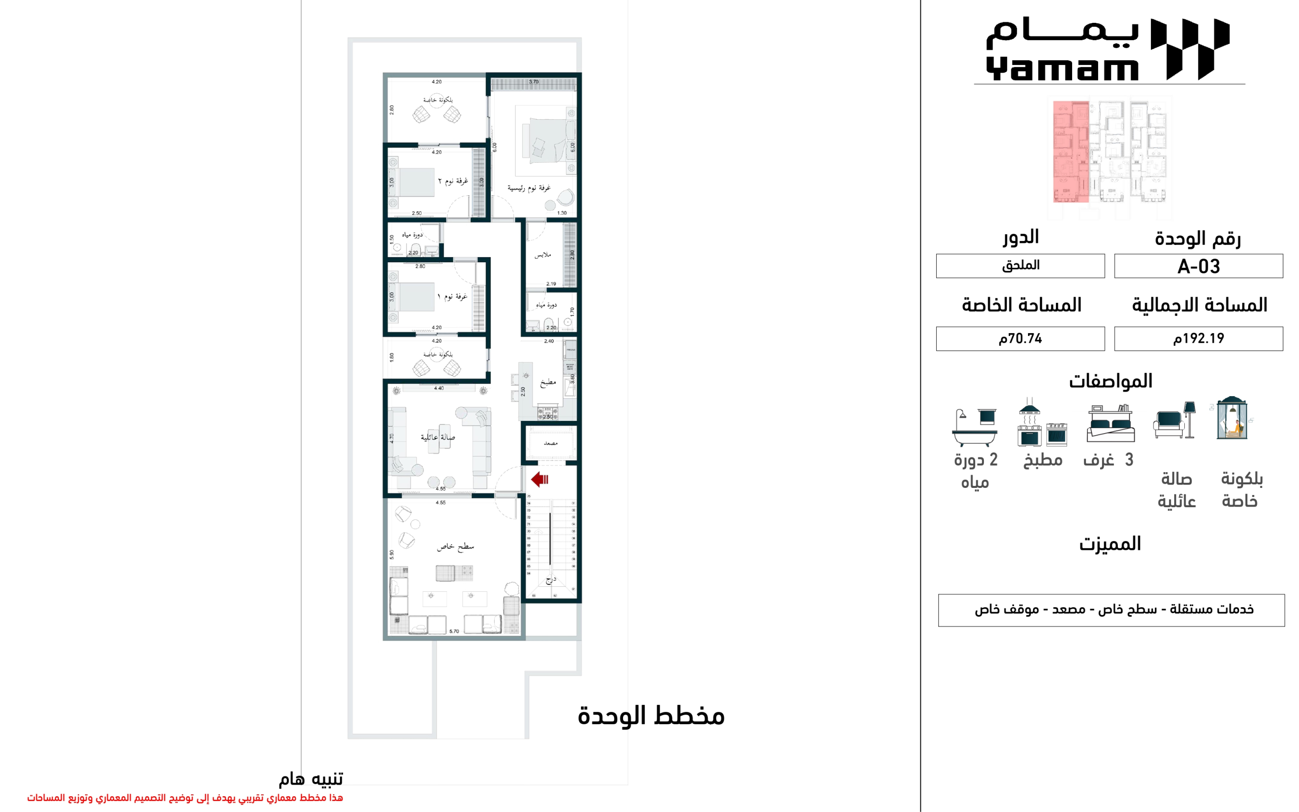 مخطط الوحدة A03